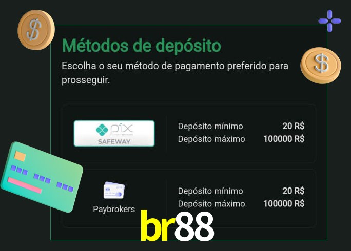 O cassino br88 oferece uma grande variedade de métodos de pagamento